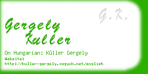 gergely kuller business card